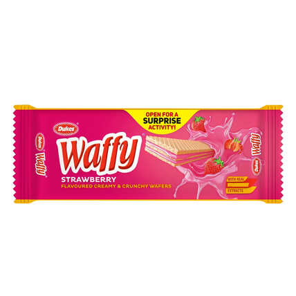 Dukes Waffy Strawberry Flavoured Crispy And Crunchy Wafers